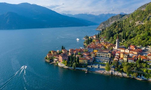 Village of Varenna on Como lake in Italy.