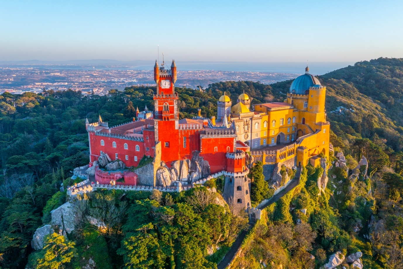 The Pena Palace (Palácio Nacional da Pena or Palácio da Pena) Sintra Lisbon (Lisboa) Portugal