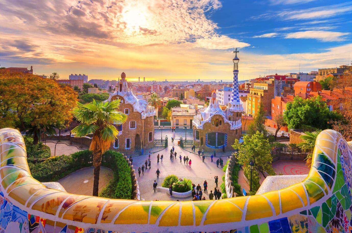 Park Guell in Barcelona Spain